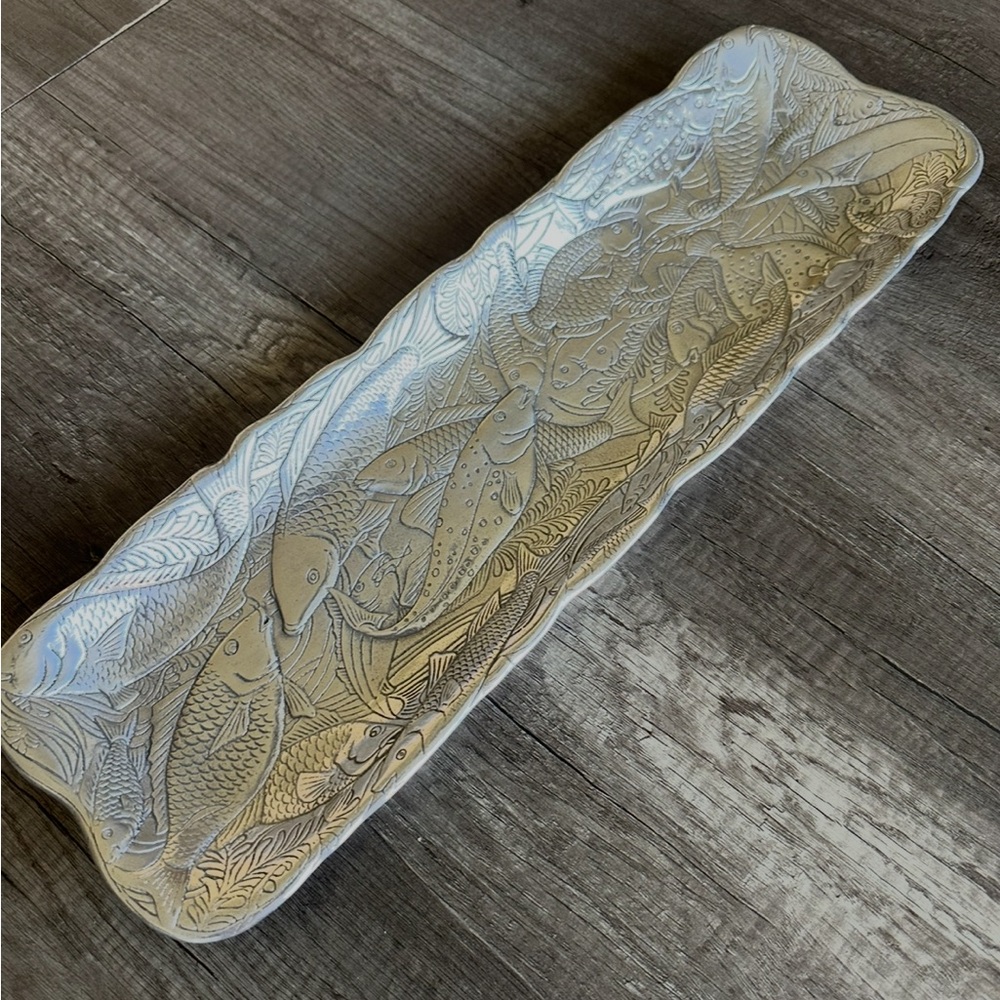 Arthur Court aluminum fish serving platter